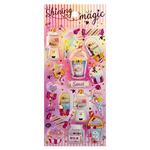 Children's stickers, diamond gemstone crystal stickers, girl princess 3D 3D rocking stickers, baby cartoon small stickers