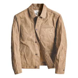 Madden Workwear American Heavy Vintage Yellowstone Maillard Canvas Oil Wax Jacket Ami Khaki Hard Jacket Men's Spring