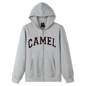 
Camel velvet jacket for women and men, autumn and winter American hoodies, zipper sweatshirts, couple tops, long-sleeved sportswear
