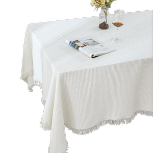 Tablecloth INS Wind knitting art retro dining table cloth coffee table lid light luxury high -level sensor desktop fabric