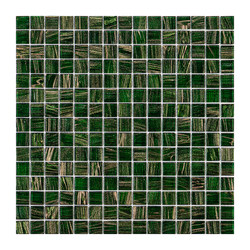 European classic retro style dark green glass gold thread mosaic tiles bathroom bathroom balcony Italy