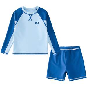 
Cotton Children's Swimsuits Boys Split Swimsuits Girls Outdoor Sun Protection and Antibacterial Antibacterial Medium and Large Children's Swimsuits