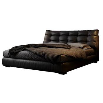 Modern and simple leather Fasati double bed