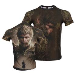 MMA black myth short-sleeved Muay Thai sports breathable T-shirt martial arts training kickboxing UFC boxing quick-drying custom short-sleeved