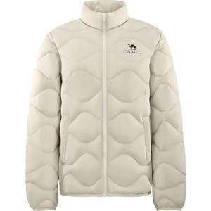 
Camel light down jacket for women 25 winter outdoor 90 velvet stand collar short warm rib down jacket for men