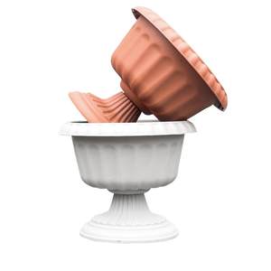 
White wine glass resin flower pot European classical cup-shaped bowl lotus basin water lily pot non-porous water-cultivated coin grass pot