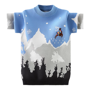 
2026 New Boys' Sweaters Spring Clothing Children's Korean Style Middle and Large Boys Autumn and Winter Plus Velvet Thickened Baby Sweaters