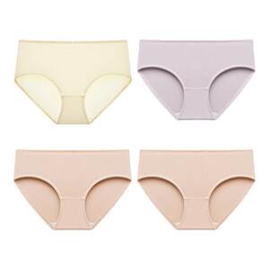 
[4 packs] Lanzhuoli underwear for women pure cotton bottom crotch mid-low waist boxer soft shorts comfortable underwear summer