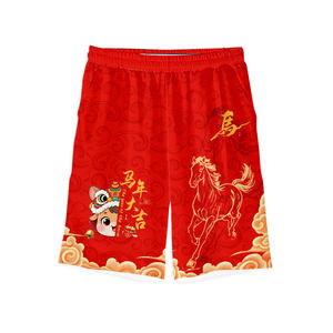
2026 New Year of the Horse New Year Chinese style Fuma New Year quick-drying shorts men's shorts beach pants