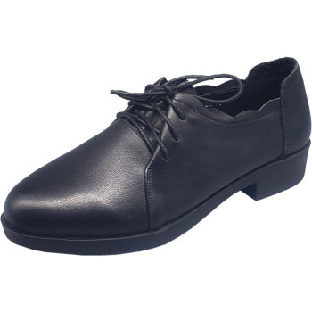 
Casual soft cowhide lace-up comfortable large-size women's shoes single shoes