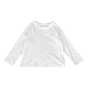 
Boys' long-sleeved solid color T-shirt pure cotton basic bottoming shirt 2024 new medium and large spring white children's top