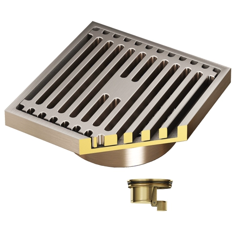 Полный медный ядро ​​квадратный квадратный дренаж ванная комната для ванной комнаты Dothorne Desert Toidate, Длинная полоса скрытая балкона стиральная машина, специальная