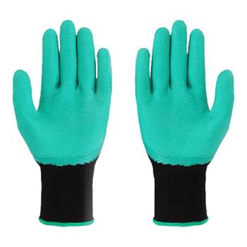 Gardening gloves with claws planting digging gloves anti-puncture waterproof garden potted planting flower planting vegetable planting protective garden gloves