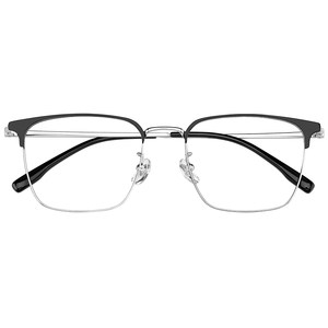 
Pure titanium half-frame myopia glasses for men, can be equipped with degree astigmatism, ultra-light professional glasses frame, anti-blue light frame for men