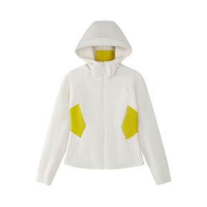 
FILA FUSION Fila trendy brand woven jacket women's 2026 spring new casual color matching slim hooded top