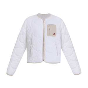 
Sumday light Chinese style light warm butterfly line quilted cotton round neck cotton coat jacket women's autumn and winter coat