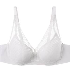 [Wind Nest Cup] Embry Breathable Bra Women's Mesh Seamless Large Breasts Show Small Soft Support Small Breasts Push-Up Bra