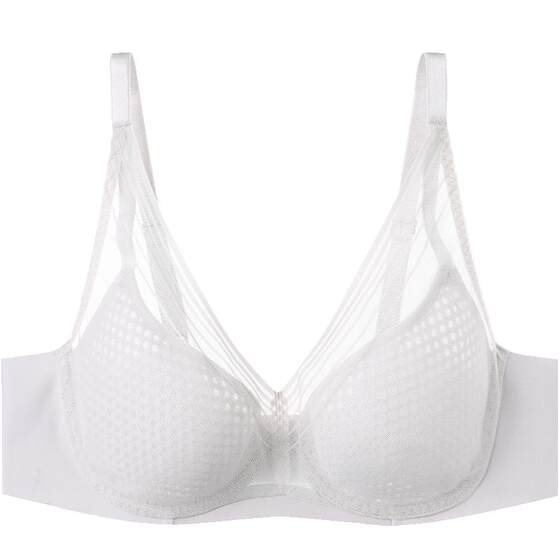 [Wind Nest Cup] Embry Breathable Bra Women's Mesh Seamless Large Breasts Show Small Soft Support Small Breasts Push-Up Bra