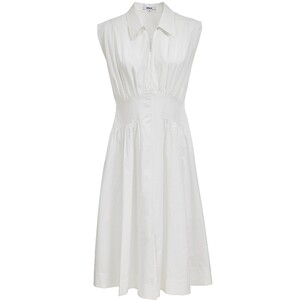 
ONLY2026 new summer style Lyocell commuter lapel skirt waist A-line white shirt long skirt dress