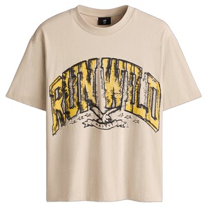 
HM men's and women's T-shirts summer couple wear American loose version printed T-shirt short-sleeved fashion tops 1313924