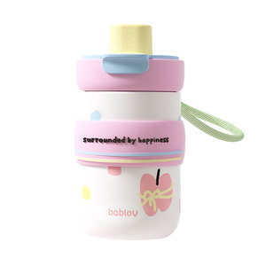 
bablov straw insulation cup for girls high-value water cup ceramic cladding coffee cup birthday gift cup student student