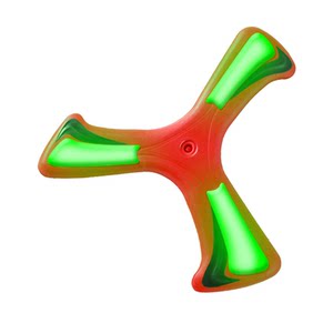 
Boomerang luminous flying saucer children's soft revolving flying saucer luminous boomerang outdoor lawn toy bamboo dragonfly