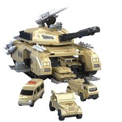 Children's Deformed Tank Toy Simulates Military Parking Lot Scene Assembled Car And Airplane Model Educational Boy