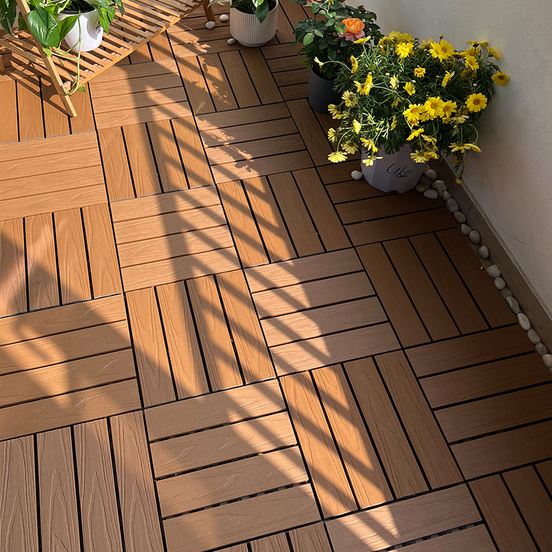 新品 户外塑木木塑地板 阳台浴室庭院DIY花园露台 防腐生态木地砖