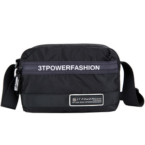 Autumn and winter new 3T tide cool messenger bag men shoulder shoulder anti -splash water lightweight nylon cloth Oxford spinning Korean letter bag