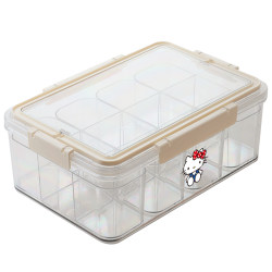 Children's literacy card transparent storage box with large capacity partitions