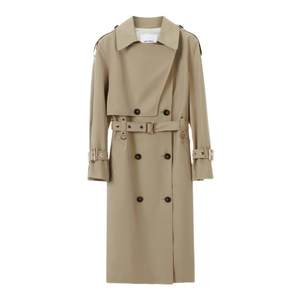 
Langzi French high-end commuting mid-length top for women in autumn new retro style windbreaker jacket