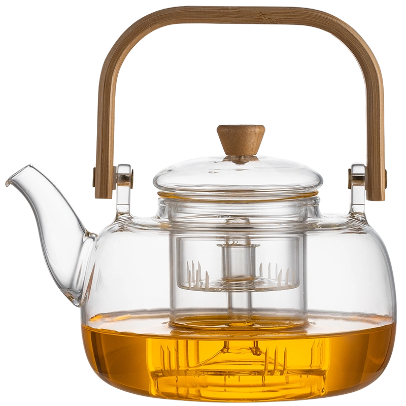 提梁壶茶具煮茶器新款玻璃煮茶壶耐高温烧水泡茶家用电陶炉煮茶炉 