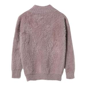 Autumn and Winter Mink Plush Sweater Loose Korean Pullover Bottom Knitted Shirt Lazy Style Short Women's Top for Outwear