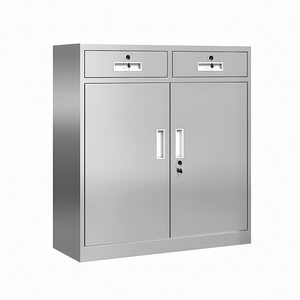 
304 stainless steel cabinet storage cabinet low cabinet outdoor file storage drawer with lock double door tool cabinet