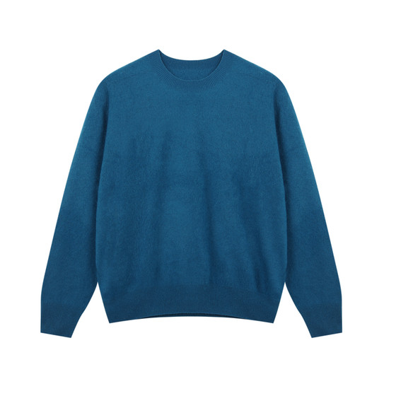 FF BLUE Gem Krishna 3-color 100 wool wool wool versatile gentle round neck sweater knitted sweater