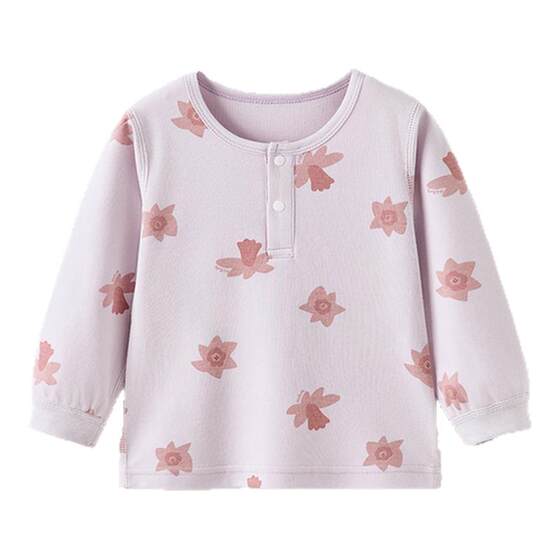 
Tongtai baby tops in spring and autumn pure cotton baby clothes for boys and girls autumn clothes for children children's underwear boneless long-sleeved T-shirt