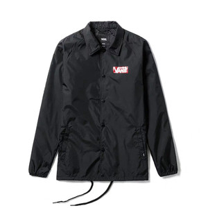 Vans black and white red label classic coach jacket men and women casual jacket vn0a4ur7blk/vn0a4ur7wht
