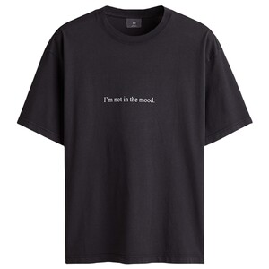 
HM men's T-shirt spring bottoming shirt loose version printed inner short-sleeved fashion top 1034065