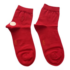
POLO socks for men and women red zodiac year of the year horse cotton socks wedding couple antibacterial deodorant boneless cotton socks