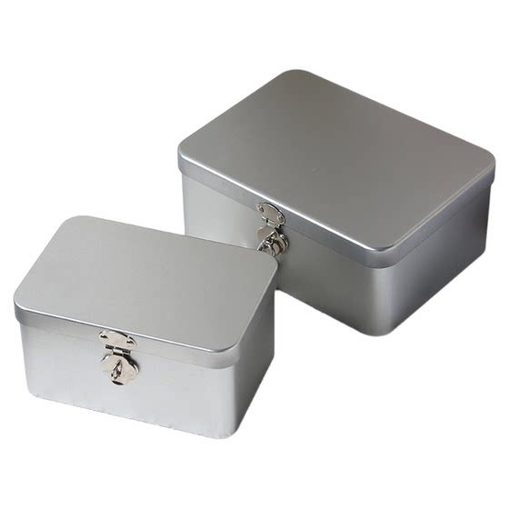 
Lockable box, small storage box, storage box, toy card storage box, locked iron box, money box, small safe