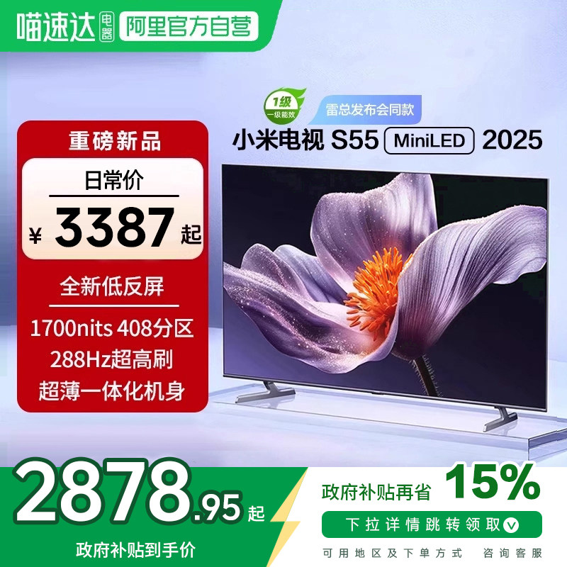 ���ڲ���������Ʒ������С��S55 MiniLED 2025�ͷ���408�߷���������ӻ��� 2878.95Ԫ(������)