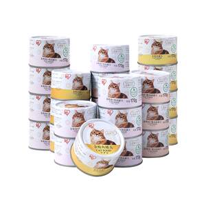 Alice Cat Canned Staple Food Can Cat Snacks Adult Kitten Hydrating Nutrition Wet Food Cat Strips 12/24 Cans Whole Box