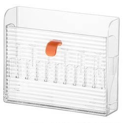Wall-mounted makeup brush storage box inside mirror cabinet