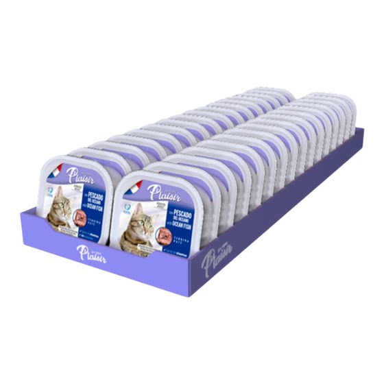 
White Pig Store French Plaisir Cat Lunch Box Cat Canned Staple Food Can Wet Food Chicken Meat Sauce
