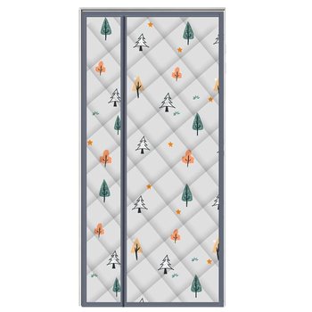 
Double-sided adhesive side-opening thickened cotton door curtain