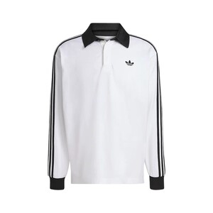 
adidas Adidas clover spring men's cotton rugby style casual loose long-sleeved POLO shirt KE3575