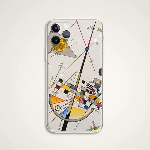 Vibrant Kandinsky Abstract Geometric Composition Art Phone Case for iPhone 17, 16, 15, 14 and 13