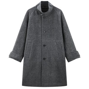 
Peacebird Men's Casual Woolen Coat Loose Fashion Comfortable Wool Blend Men's Coat