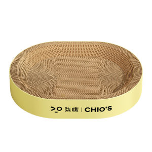 Oval cat grabbing cat nest integrated wear -resistant and resistant to grab dandruff special large corrugated paper cat packets to grab toys
