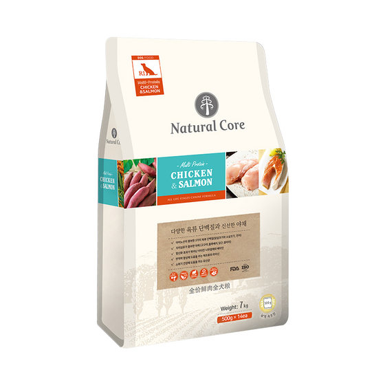 
NaturalCore Chicken Salmon Grain-free Full Price Dog Main Food Independent Packaging Costco Similar 14*0.5kg Pack